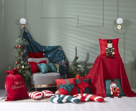 Worek na prezenty 52x80 Merry bordowy welurowy NL24