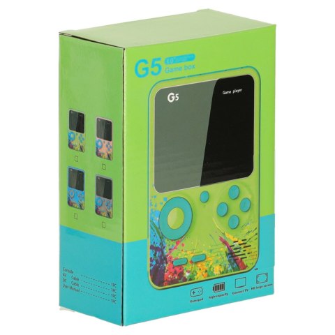 Konsola przenośna do gier mini elektroniczna retro 500 gier niebieska