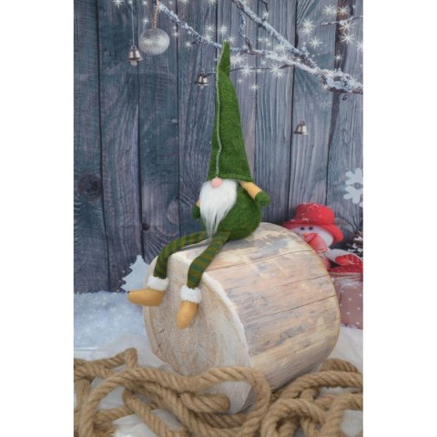 SKRZAT KRASNAL GNOM DEKORACYJNY 30+15CM ZIELONY