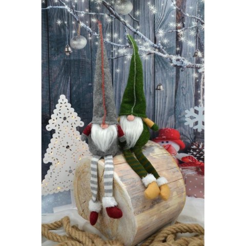 SKRZAT KRASNAL GNOM DEKORACYJNY 30+15CM ZIELONY