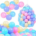 Kolorowe pastelowe piłki kulki do suchego basenu 5,5cm 100 sztuk ZA5412