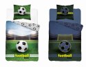 Pościel świecąca w ciemności 140x200 Piłka nożna biała czarna zielona 5206 A Fluo 40