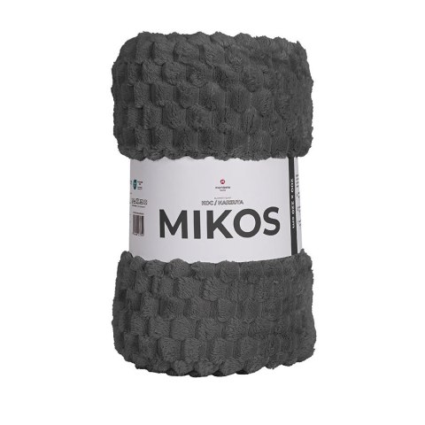 MIKOS koc dekoracyjny, rozmiar 160x200cm, kolor 008 ciemny szary MIKOS0/KOD/008/160200/1