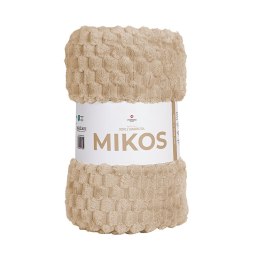 MIKOS koc dekoracyjny, rozmiar 160x200cm, kolor 009 ciemny beżowy MIKOS0/KOD/009/160200/1