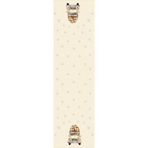 VINTAGE SAMOCHÓD Bieżnik NINA WODOODPORNA, 38x140cm, kolor 004 beżowy PBN283/KSP/C04/038140/1