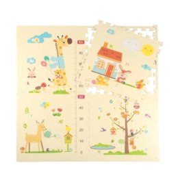 Gruba mata piankowa Eva duże puzzle pankowe 120x120x 1cm 4szt miarka EM2001