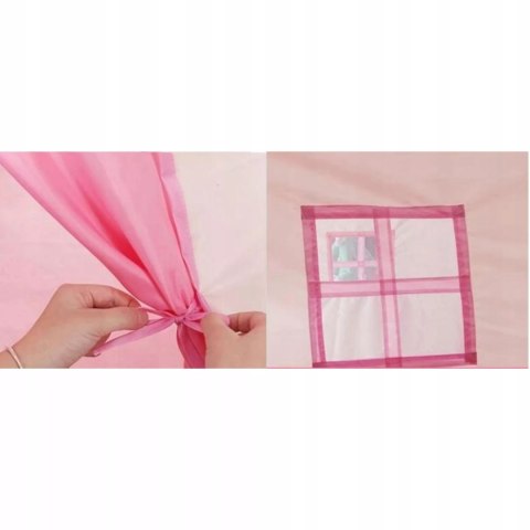 Namiot domek ogrodowy z podłogą dla dziewczynek różowy 600-25