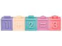 Edukacyjny zestaw klocków dla malucha, Miękkie Klocki, Cyferki, Figury geometryczne, Kształty 12 sztuk