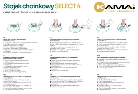 Stojak choinkowy KAMAI SELECT 4 do drzewka 3,5m NOWY