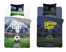 Pościel świecąca w ciemności 140x200 piłka nożna never give up 4640 A Fluo 10