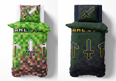 Pościel świecąca w ciemności 160x200 minecraft piksele 4577 A Fluo 10