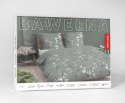 Pościel bawełniana 140x200 zielona ciemna biała kwiatki 5250 B Bawełna 48