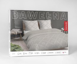Pościel bawełniana 160x200 beżowa ciemna kremowa geometria 5251 B Bawełna 48
