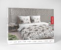 Pościel bawełniana 160x200 biała beżowa szara kwiaty 5249 A Bawełna 48