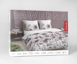 Pościel bawełniana 160x200 biała różowa kwiaty 5249 B Bawełna 48