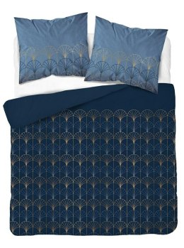 Pościel bawełniana 160x200 granatowa niebieska ciemna złota geometria 5244 A Bawełna 48