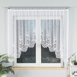 BERENIKA Firanka żakardowa gotowa, szerokość 330 x wysokość 140cm, kolor 001 biały 004304/FBL/001/330140/1