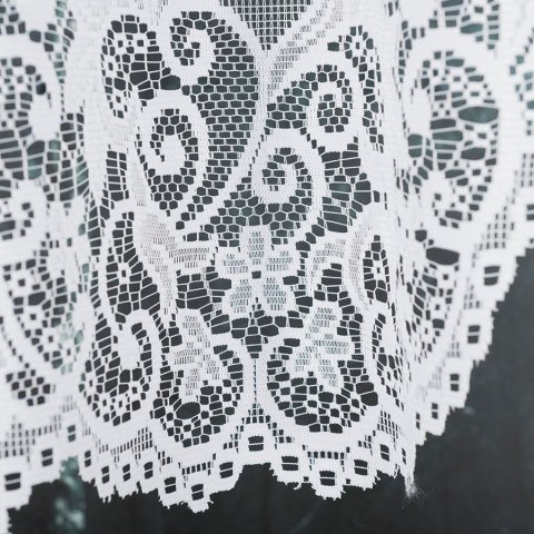 BERENIKA Firanka żakardowa gotowa, szerokość 330 x wysokość 140cm, kolor 001 biały 004304/FBL/001/330140/1