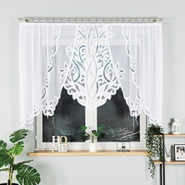 POLA Firanka żakardowa gotowa, szerokość 250 x wysokość 130cm, kolor 001 biały 019368/FBL/001/250130/1