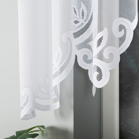 POLA Firanka żakardowa gotowa, szerokość 250 x wysokość 130cm, kolor 001 biały 019368/FBL/001/250130/1