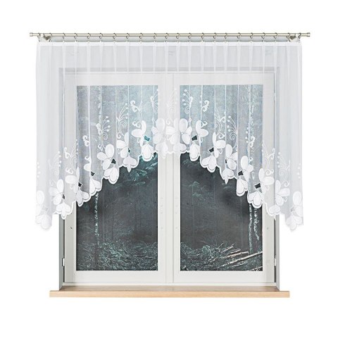 TEODORA Firanka żakardowa gotowa, szerokość 250 x wysokość 120cm, kolor 001 biały 005099/FBL/001/250120/1