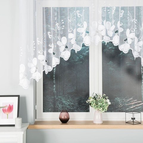 TEODORA Firanka żakardowa gotowa, szerokość 250 x wysokość 120cm, kolor 001 biały 005099/FBL/001/250120/1