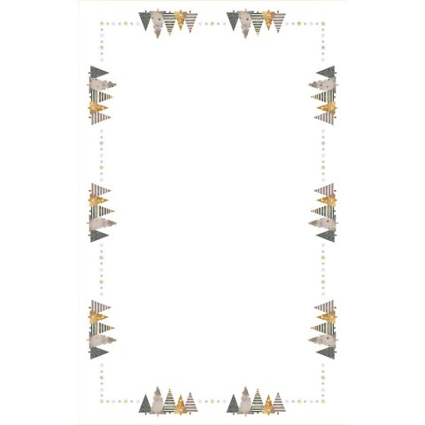 Obrus świąteczny 140x220 Pastelowe choinki wielokolorowy PBN271/KSP/C09/140220/1