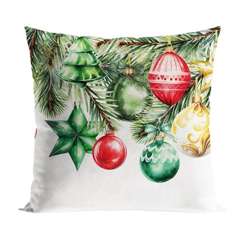 Poszewka świąteczna 40x40 Bombki wielokolorowa PBN274/POP/009/040040/1