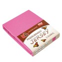 Prześcieradło jersey z gumką 140x200 amarantowe 021 grube 150g/m2 KARO