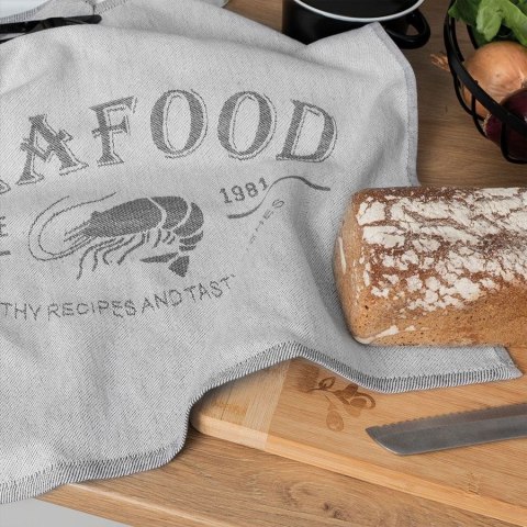 SEAFOOD Ścierka kuchenna, rozmiar 50x70cm, kolor szary 001 S00004/SCI/001/050070/1