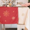 ŚNIEŻKI Bieżnik wodoodporny VELVET, 40x140cm, kolor 043 czerwony ze złotym zdobieniem TBN001/KSP/043/040140/1