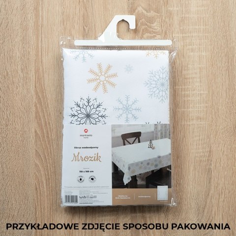 ŚNIEŻKI Bieżnik wodoodporny VELVET, 40x140cm, kolor 043 czerwony ze złotym zdobieniem TBN001/KSP/043/040140/1