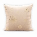 ŚNIEŻKI Poszewka dekoracyjna VELVET, 45x45cm, kolor 057 kremowy ze złotym zdobieniem; PBN001/POP/057 TBN001/POP/057/045045/1
