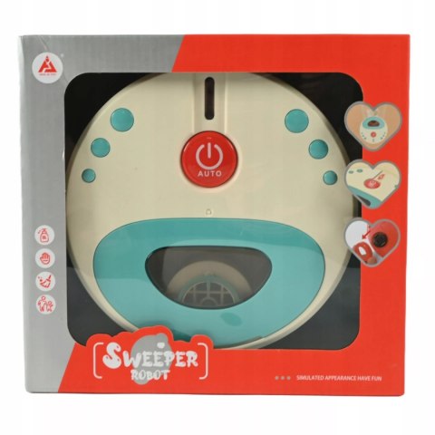 ODKURZACZ ROBOT SPRZĄTAJĄCY DLA DZIECI NA BATERIE DŹWIĘKI ŚWIATŁA HJ604