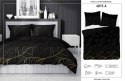 Pościel satynowa 180x200 Czarna złote liście 4815 A Home Satin 58