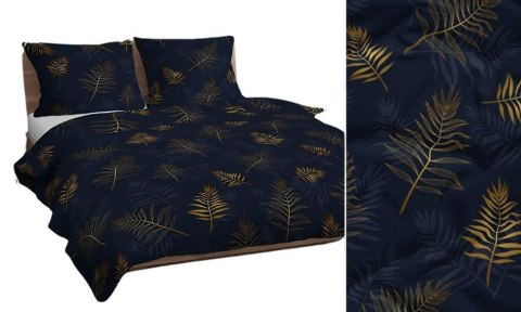 Poszewka bawełniana 50x60 czarna złota ciemna paprocie 4736 C bawełna Max