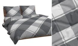 Poszewka bawełniana 50x60 grafitowa szara biała kratka 4746 A bawełna Max
