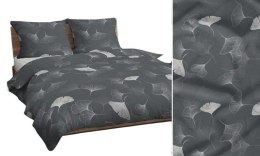 Poszewka bawełniana 50x60 grafitowa szara ciemna liście 4074 C bawełna Max