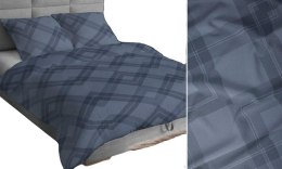 Poszewka bawełniana 50x60 niebieska ciemna granatowa geometria 4895 A bawełna Max