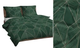 Poszewka bawełniana 50x60 zielona butelkowa geometria paproć 4832 A bawełna Max