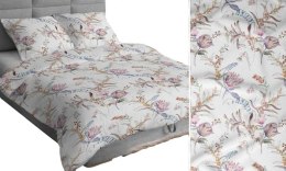Poszewka bawełniana 70x80 biała różowa beżowa jasna kwiaty gałązki 4295 B bawełna Max