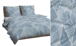 Poszewka bawełniana 70x80 niebieska geometria paproć 4832 C bawełna Max