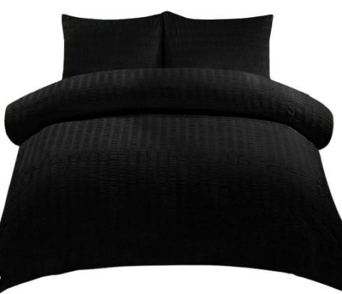 Poszewka z kory 70x80 czarna jednobarwna 100% bawełna guziki