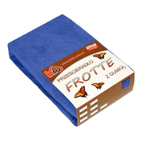 Prześcieradło frotte z gumką 60x120 szafirowe 029 grube 200g/m2 KARO