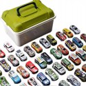 Resoraki Samochody wyścigowe pojazdy walizka zestaw 50 sztuk 1122-13B