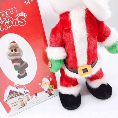 Tańczący śpiewający zabawny Mikołaj piosenki dekoracja na Święta RWIN-564