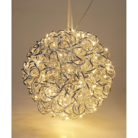 KULA DEKORACYJNA WISZĄCA 30CM SILVER