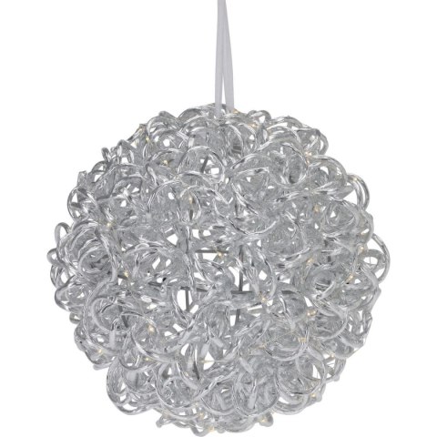 KULA DEKORACYJNA WISZĄCA 30CM SILVER