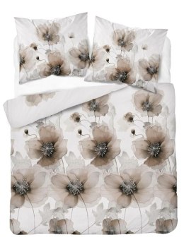 Pościel satynowa 160x200 4817 D kremowa beżowa jasna kwiaty Home Satin 59