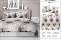 Pościel satynowa 220x200 4817 D kremowa beżowa jasna kwiaty Home Satin 59